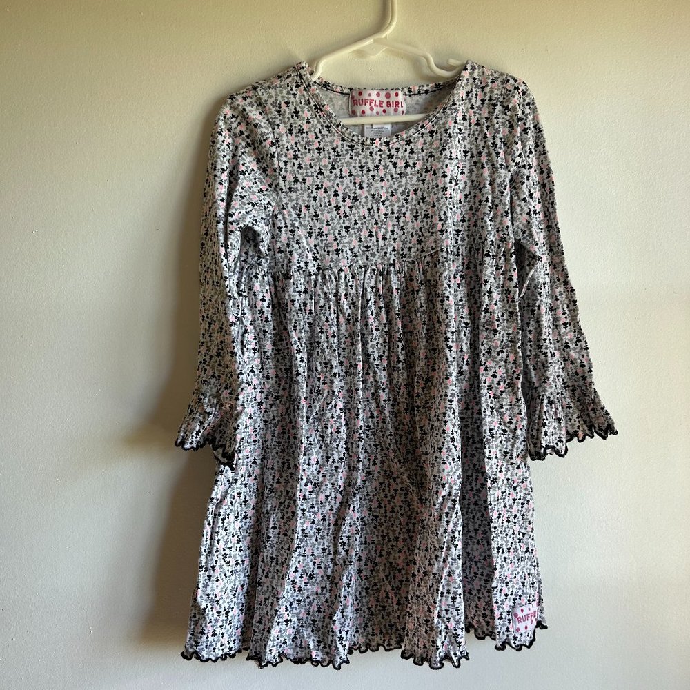 Ruffle Girl size 7 long sleeve tunic style top